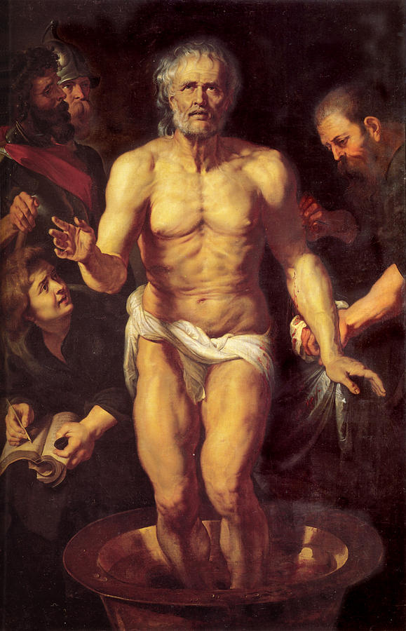 The death of Seneca, as depicted by Rubens in the early seventeenth century.